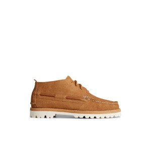 Beige Sperry Authentic Original Vibram Suede Chukka | 6940-NXFUC