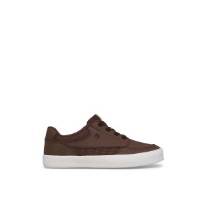 Brown Sperry Boardwalk Leather Sneaker | 2648-UNCBP