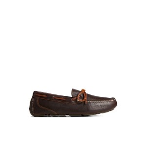 Brown Sperry Davenport Pull Up Leather 1-Eye Driver | 0725-DMWRQ