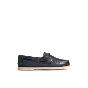 Navy Sperry Gold Cup Authentic Original Rivingston Boat Shoe | 1837-DUEQP