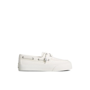 White Sperry Bahama 3.0 Platform Sneaker | 9032-KNUBT
