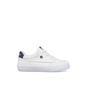 White Sperry Boardwalk Junior Sneaker | 3718-NVYKC