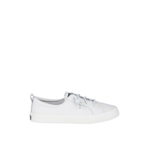 White Sperry Crest Vibe Leather Sneaker | 1872-MLDAQ