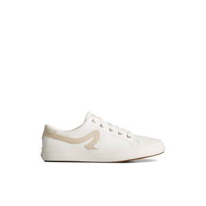 White Sperry Sandy Leather Sneaker | 7421-PIWBJ