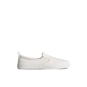 White Sperry SeaCycled Crest Twin Gore Canvas Sneaker | 3875-BMICG