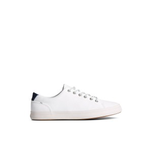 White Sperry SeaCycled Striper II Textile Sneaker | 4176-ZSDIX